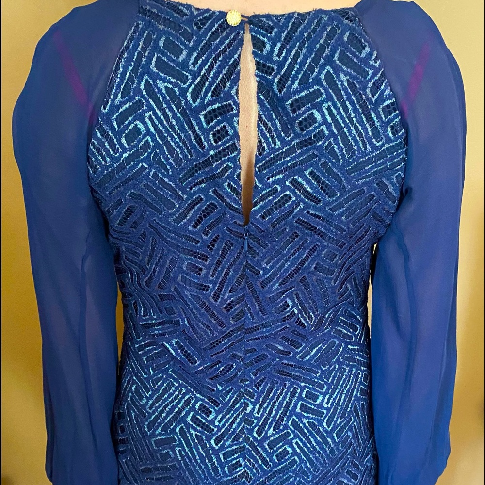 Navy Blue Long Sleeve Lily Pulitzer Dress
